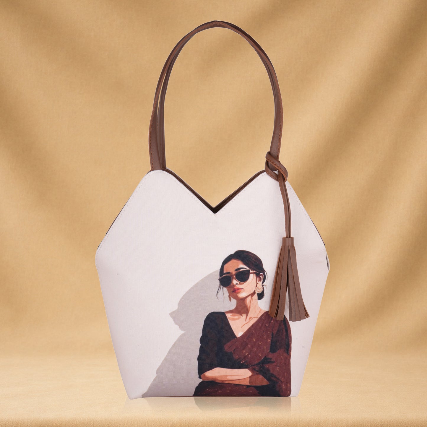 Artistic Printed Tote Handbag