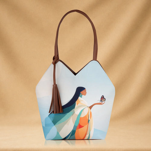 Artistic Printed Tote Handbag