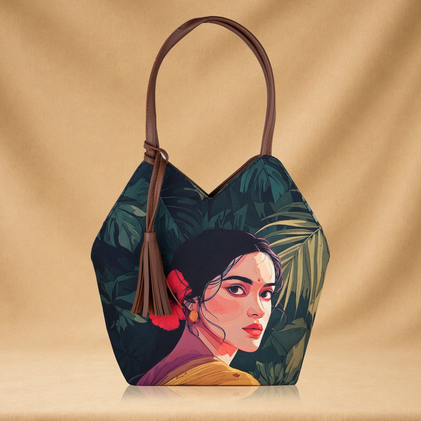 Artistic Printed Tote Handbag